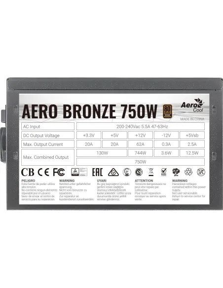 Aerocool Aero Bronze 750W 80 Plus Bronze