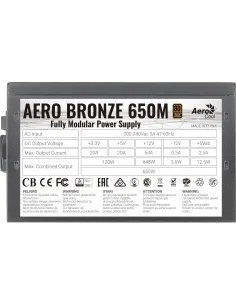 Aerocool Aero Bronze 650M 650W 80 Plus Bronze
