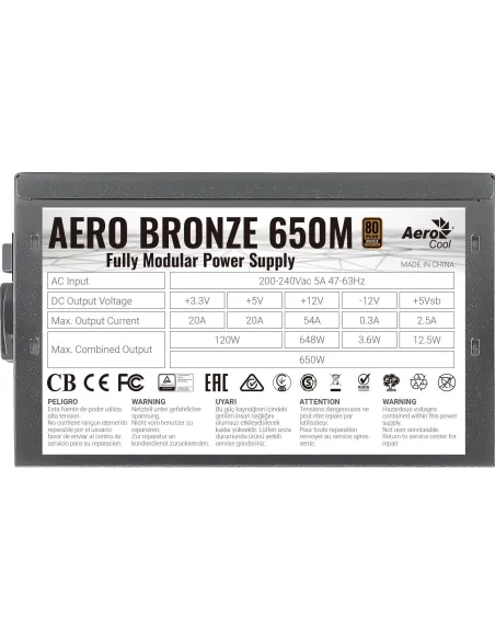 Aerocool Aero Bronze 650M 650W 80 Plus Bronze