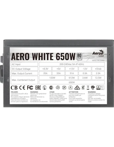 Aerocool Aero White 650W 80 Plus