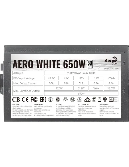 Aerocool Aero White 650W 80 Plus