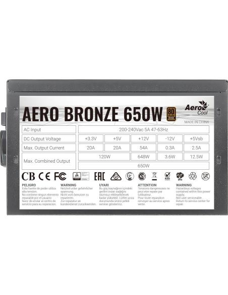 Aerocool Aero Bronze 650W 80 Plus Bronze