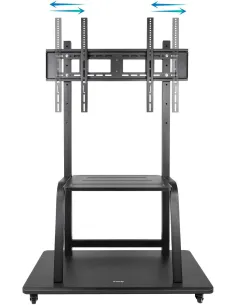 TooQ Coloso FS20101M-B Soporte de Suelo Ajustable con Ruedas 37"-100" Máx. 150 Kg Negro-AISATV0360