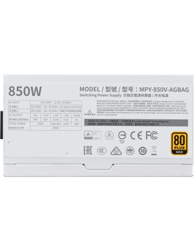Cooler Master V850 Gold-V2 White Edition 850W 80 Plus Gold