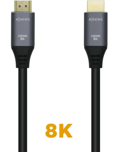 Aisens A150-0427 Cable HDMI V2.1 Macho/Macho 1.5m Gris/Negro