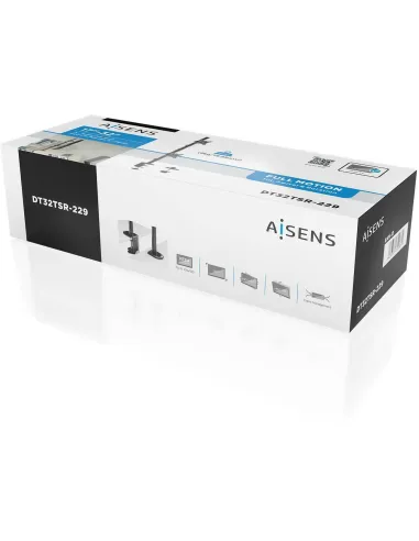 Aisens DT32TSR-229 Soporte Giratorio de Escritorio para Monitor hasta 32" Negro