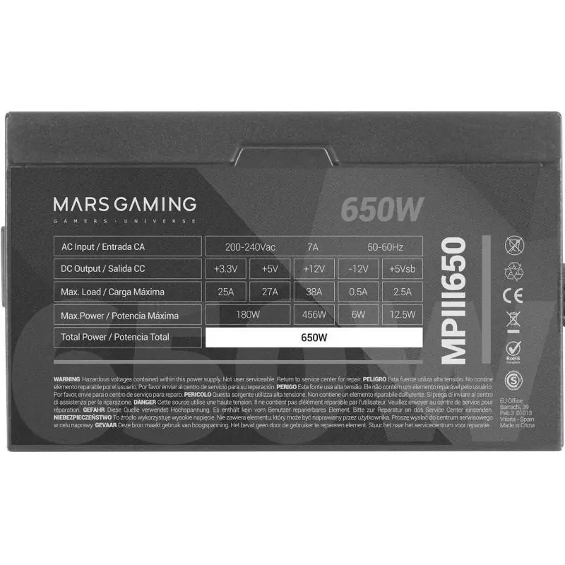 Mars Gaming MPIII 650W