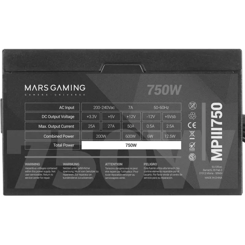 Mars Gaming MPIII 750W