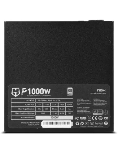 Nox Hummer P 1000W 80 Plus Platino