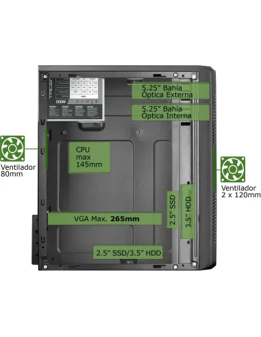 Tacens ACM500 +  Fuente Alimentacion 500w