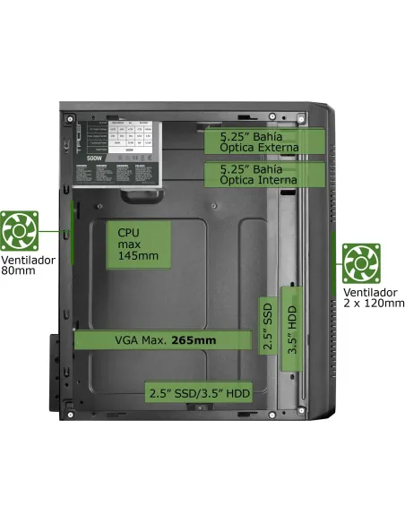 Tacens ACM500 +  Fuente Alimentacion 500w