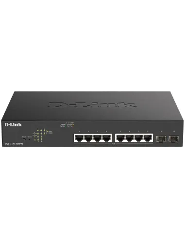 D-Link DGS-1100-10MPV2/E Switch L2 Gestionado 8 Puertos Gigabit PoE + 2 SFP