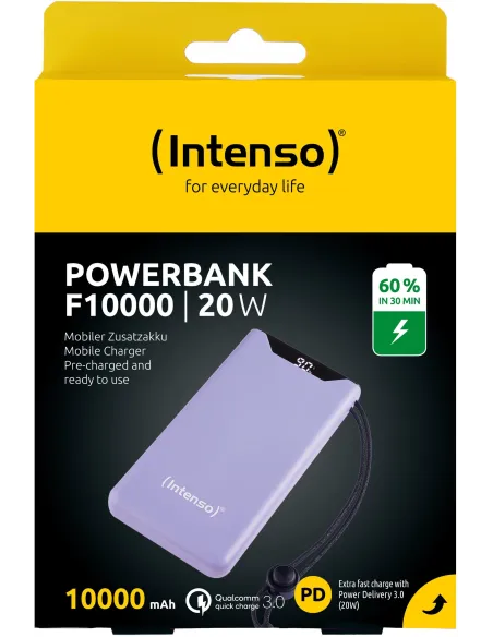 Intenso F10000 Batería Externa 20W 1000mAh Lila