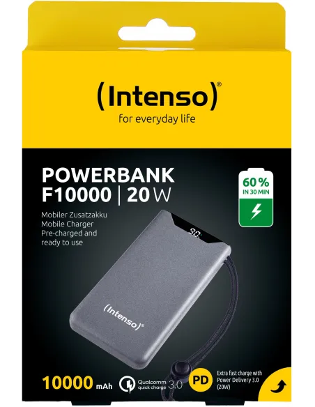 Intenso F10000 Batería Externa 20W 1000mAh Gris