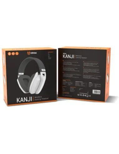 Krom Kanji Auriculares Gaming Inalámbricos para PC/Mac/Nintendo Switch/PS4/PS5/Android Blancos