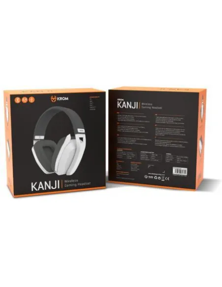 Krom Kanji Auriculares Gaming Inalámbricos para PC/Mac/Nintendo Switch/PS4/PS5/Android Blancos