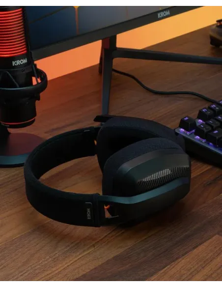 Krom Kanji Auriculares Gaming Inalámbricos para PC/Mac/Nintendo Switch/PS4/PS5/Android Negros
