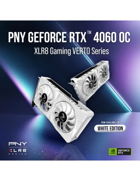 PNY GeForce RTX 4060 OC XLR8 VERTO DF White Edition 8GB GDDR6 DLSS3