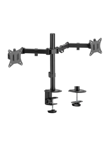 Aisens DT32TSR-149 Soporte Eco Giratorio/Inclinable para 2 Monitores/TV 17”-32” VESA 100x100 Máx 9Kg