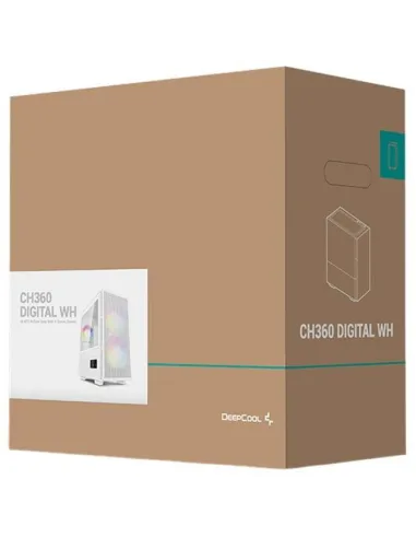 DeepCool CH360 Digital Cristal Templado USB 3.2 Blanca