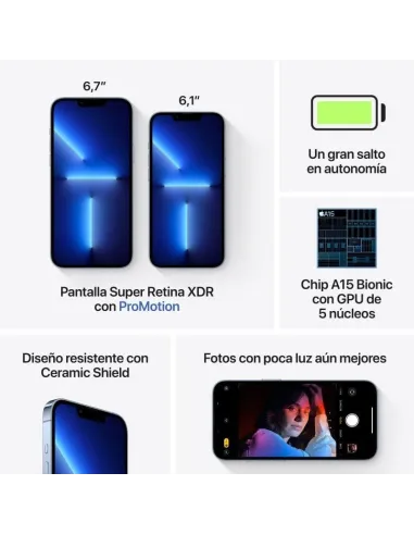Apple iPhone 13 Pro Max 128GB Azul (Reacondicionado)