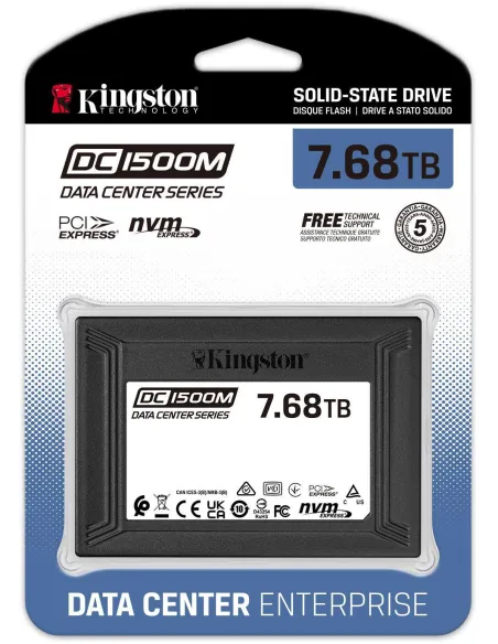 Kingston Data Center DC1500M SSD U.2 7.68TB PCIe 3.0