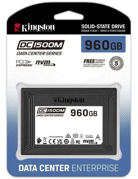 Kingston Data Center DC1500M SSD U.2 960GB PCIe 3.0