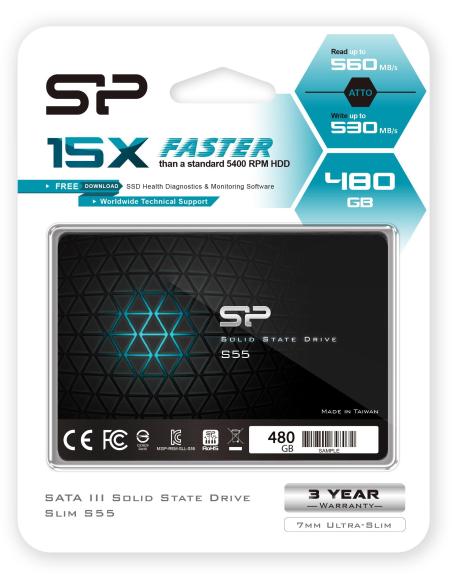 Silicon Power Slim S55 SSD 2.5" 480GB SATA3