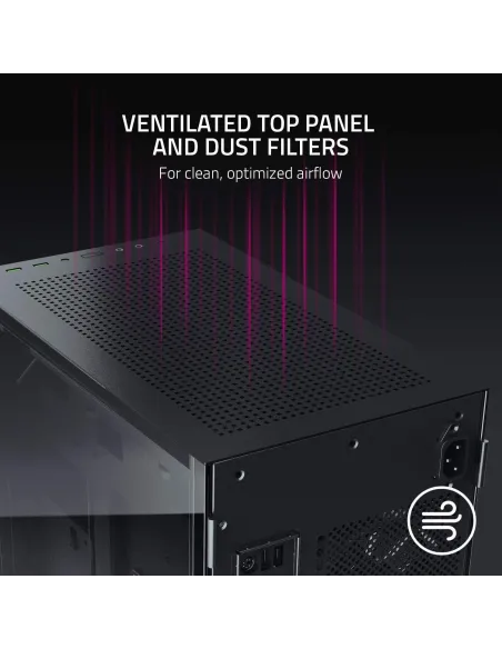 Razer Tomahawk Mini-ITX Gaming Cristal Templado Negra