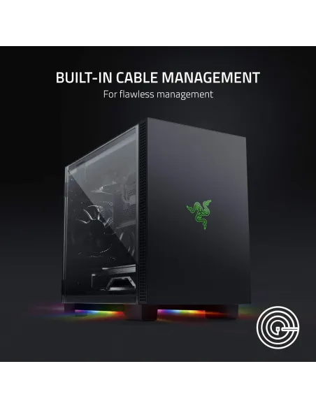 Razer Tomahawk Mini-ITX Gaming Cristal Templado Negra