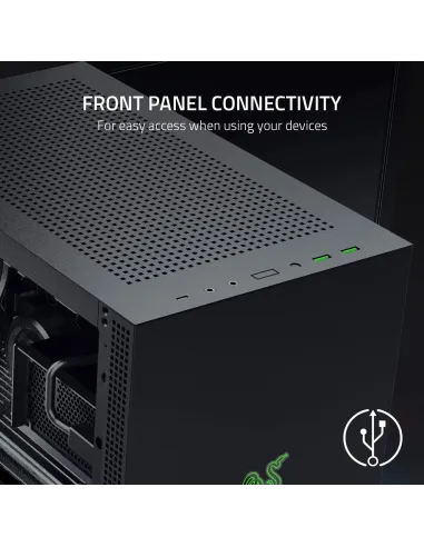 Razer Tomahawk Mini-ITX Gaming Cristal Templado Negra