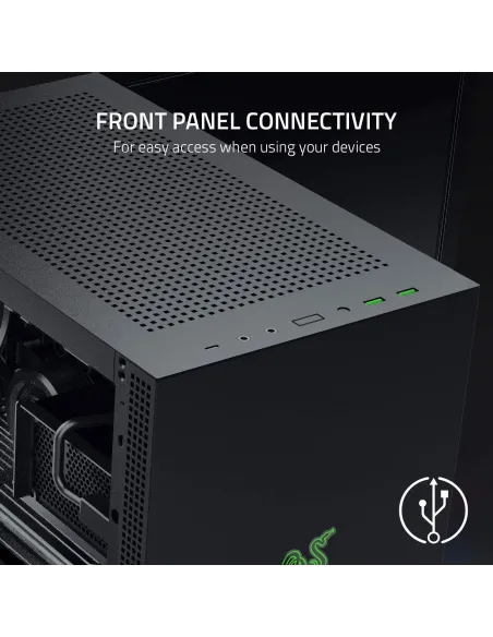 Razer Tomahawk Mini-ITX Gaming Cristal Templado Negra