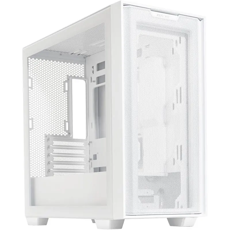 Asus A21 Torre Micro-ATX Cristal Templado USB 3.2 Blanca