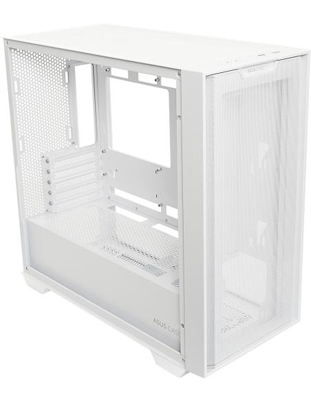Asus A21 Torre Micro-ATX Cristal Templado USB 3.2 Blanca
