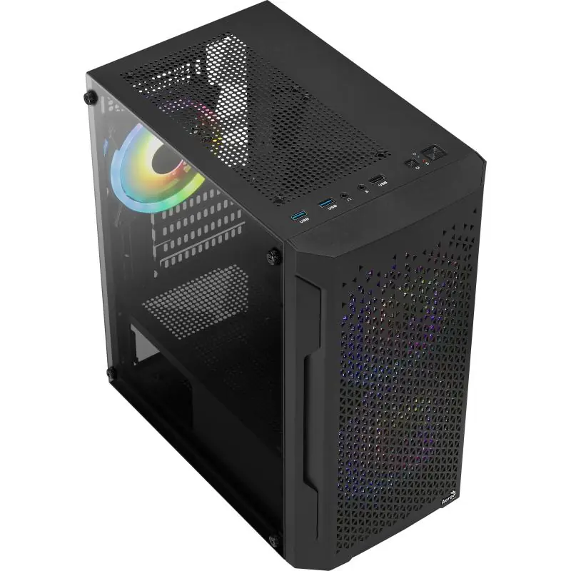 Aerocool Trinity Mini V2 Cristal Templado USB 3.0 Negra