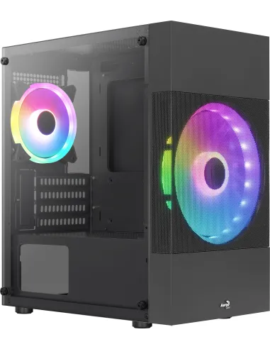 Aerocool Atomic Lite V2 Cristal Templado USB 3.0 Negro