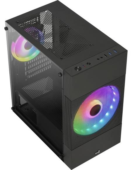 Aerocool Atomic Lite V2 Cristal Templado USB 3.0 Negro