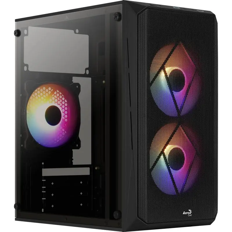 Aerocool CS107V2 FRGB USB 3.0 con Ventana Negra