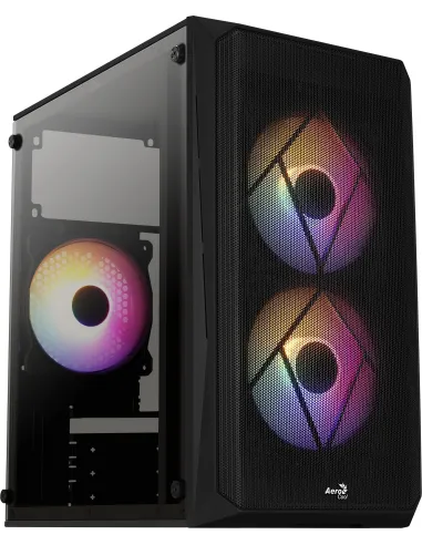 Aerocool CS107V2 FRGB USB 3.0 con Ventana Negra