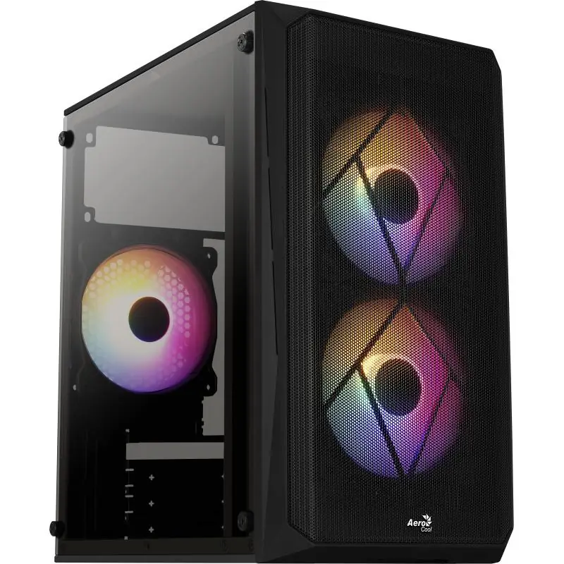 Aerocool CS107V2 FRGB USB 3.0 con Ventana Negra