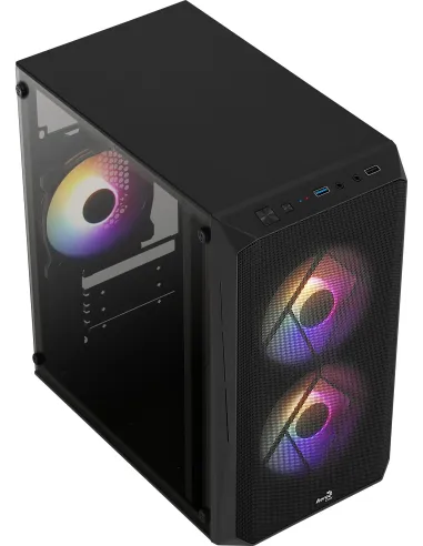 Aerocool CS107V2 FRGB USB 3.0 con Ventana Negra