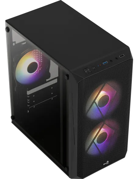 Aerocool CS107V2 FRGB USB 3.0 con Ventana Negra
