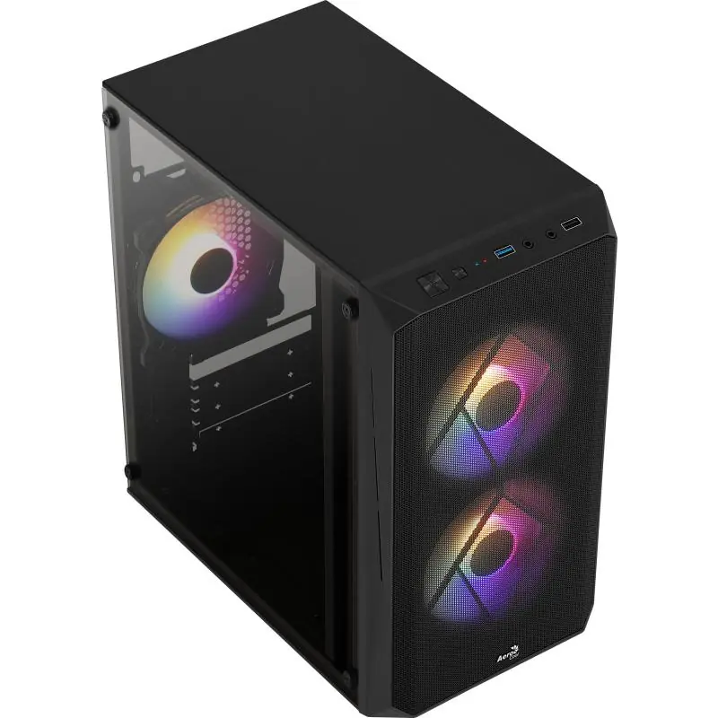 Aerocool CS107V2 FRGB USB 3.0 con Ventana Negra