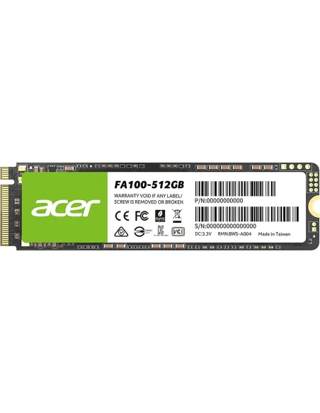 Acer FA100 SSD M.2 512GB PCIe Gen 3
