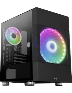 Aerocool Atomic ARGB Cristal Templado USB 3.0 Negra