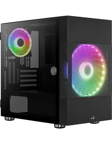 Aerocool Atomic ARGB Cristal Templado USB 3.0 Negra