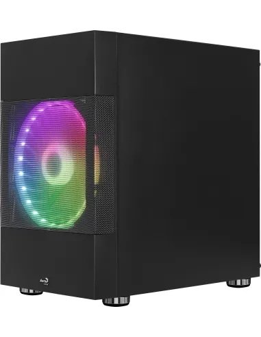 Aerocool Atomic ARGB Cristal Templado USB 3.0 Negra