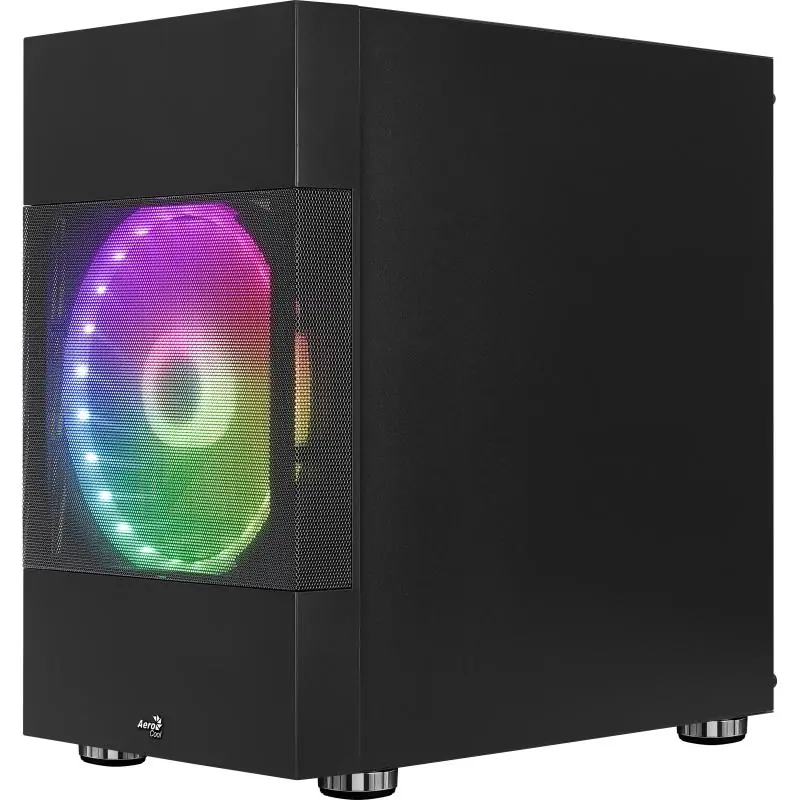 Aerocool Atomic ARGB Cristal Templado USB 3.0 Negra