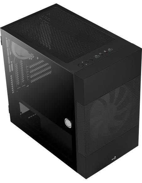 Aerocool Atomic ARGB Cristal Templado USB 3.0 Negra