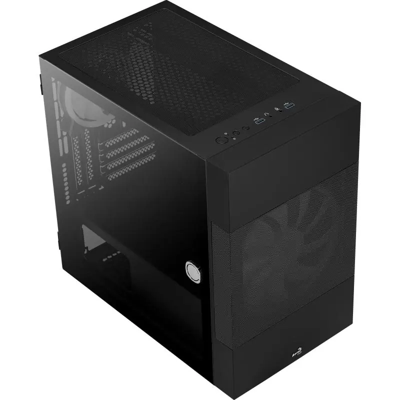 Aerocool Atomic ARGB Cristal Templado USB 3.0 Negra